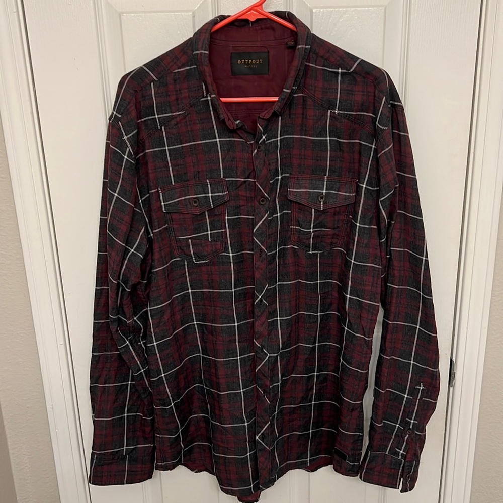 Cotton Plaid Button-Up